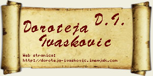 Doroteja Ivašković vizit kartica